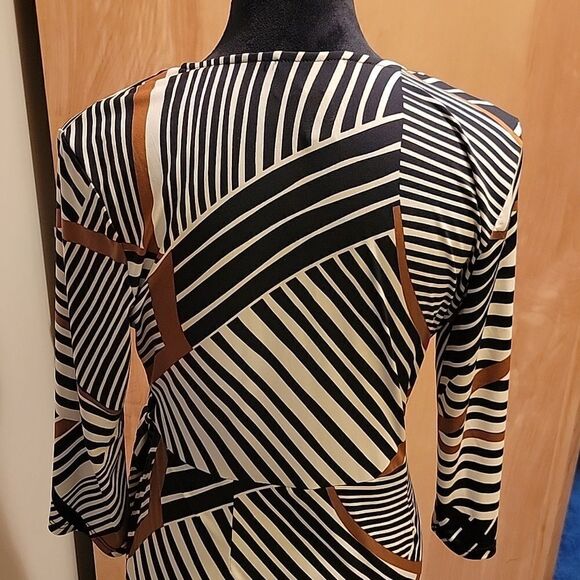 Frank Lyman print faux wrap dress sz 8 - Picture 5 of 10